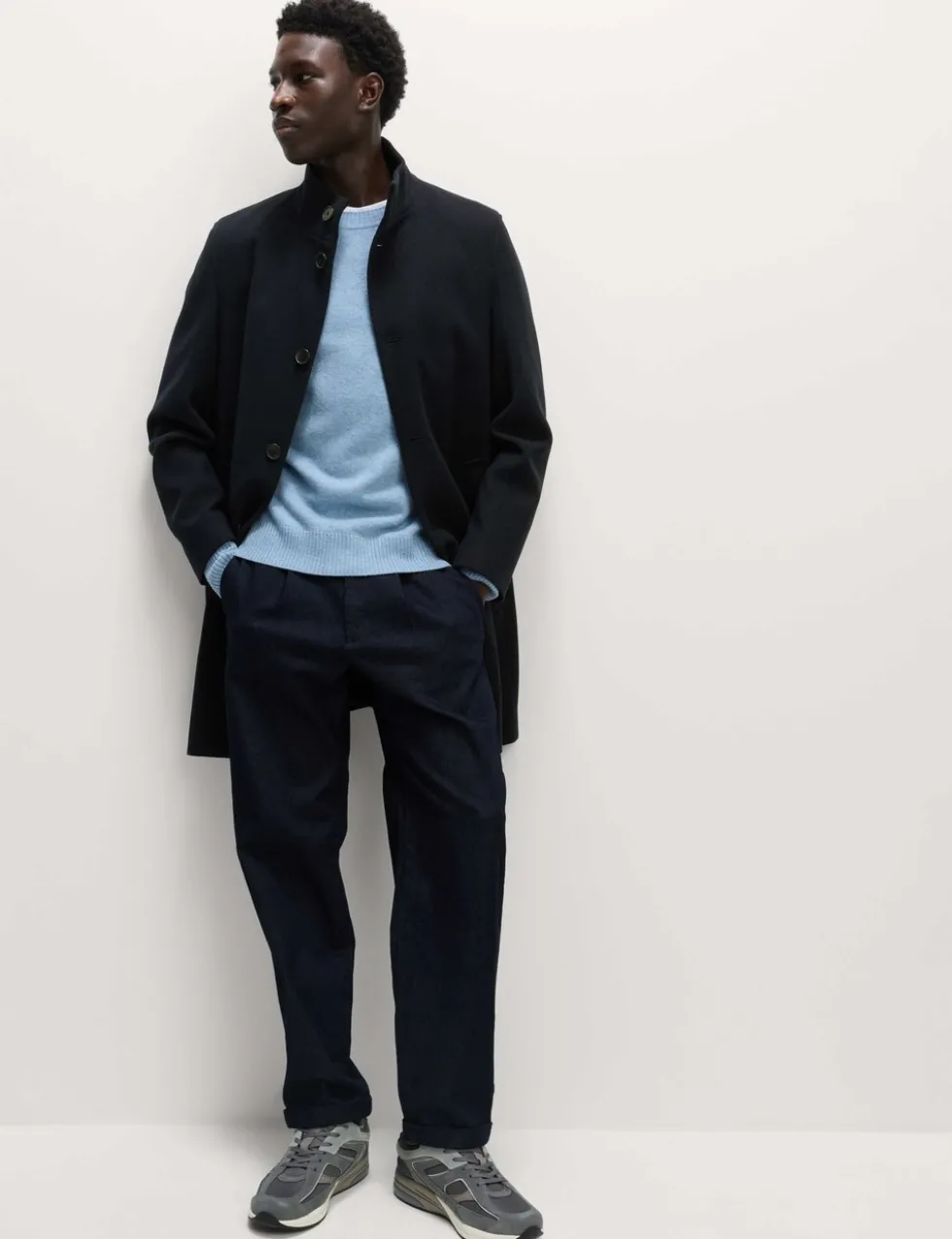 Funnel Neck Overcoat