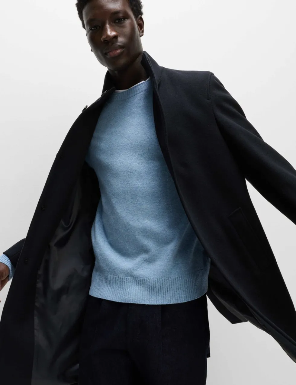 Funnel Neck Overcoat