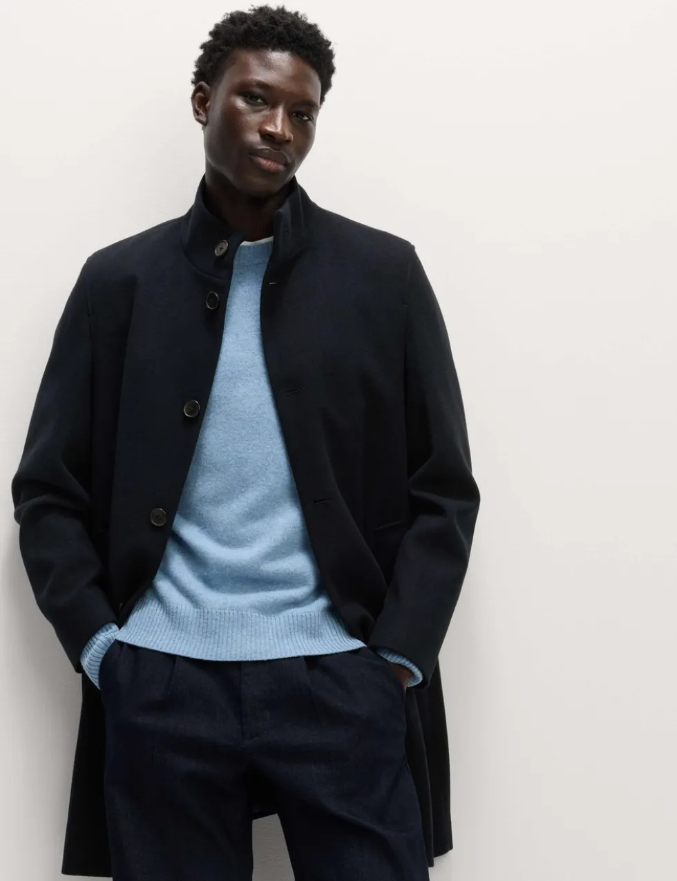 Funnel Neck Overcoat