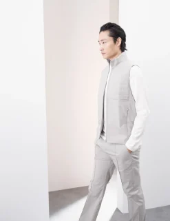 Funnel Neck Quilted Gilet