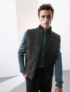 Funnel Neck Quilted Gilet