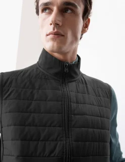 Funnel Neck Quilted Gilet
