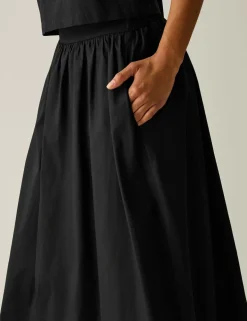 Galdana Pure Cotton Printed Midi Skirt