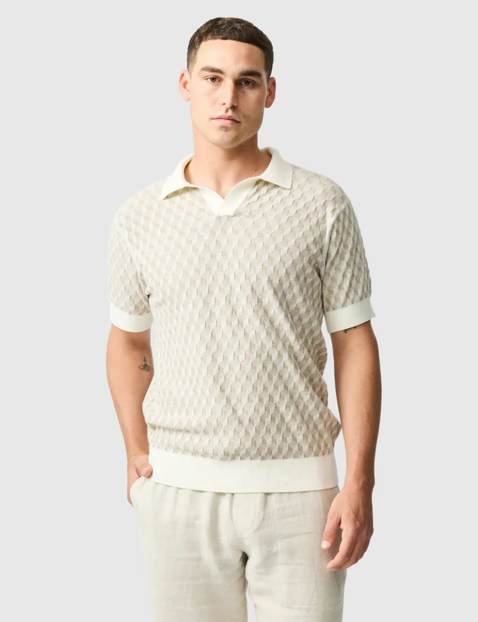 Galdfield Pure Cotton Knitted Polo Shirt
