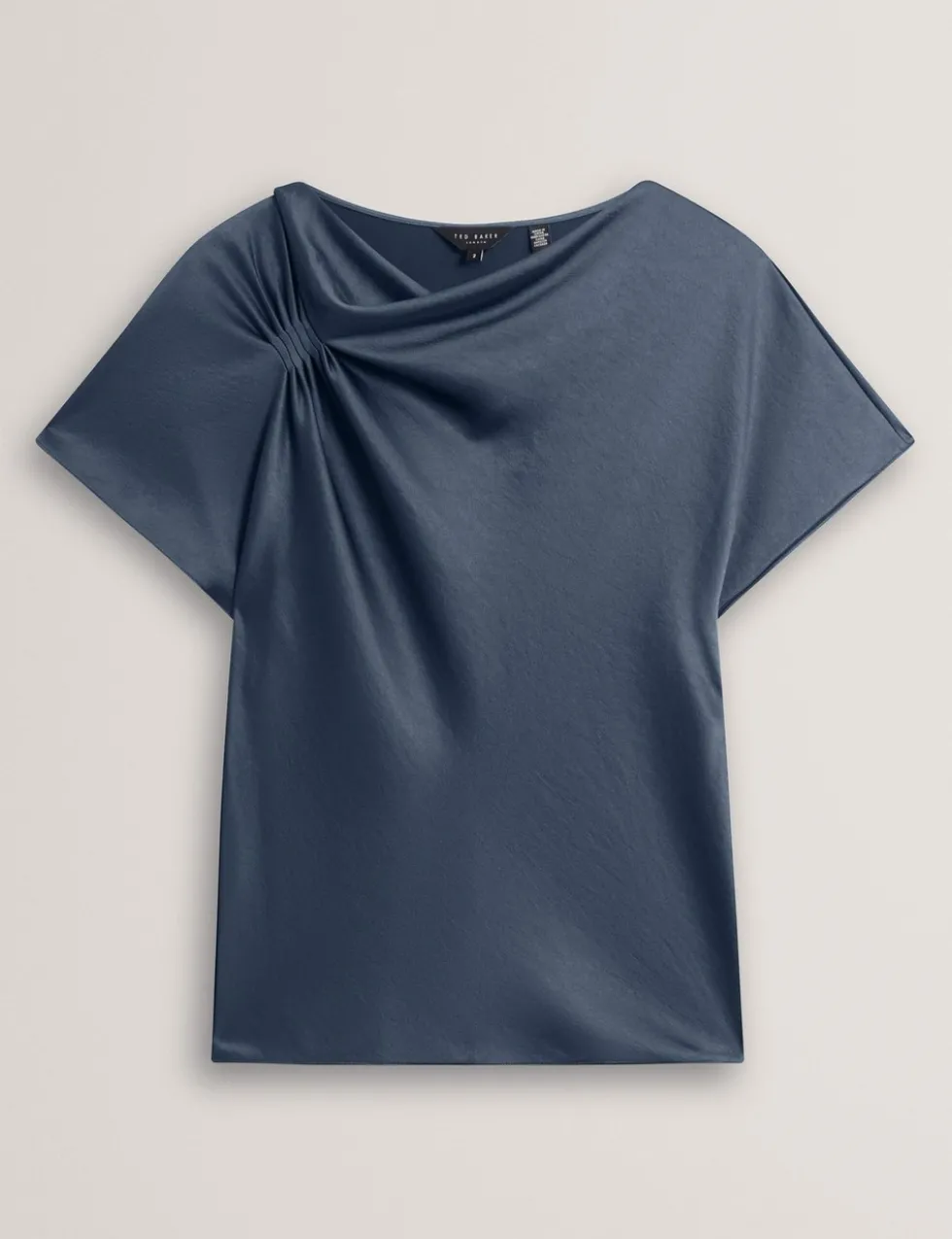 Gathered Shoulder Draped Top