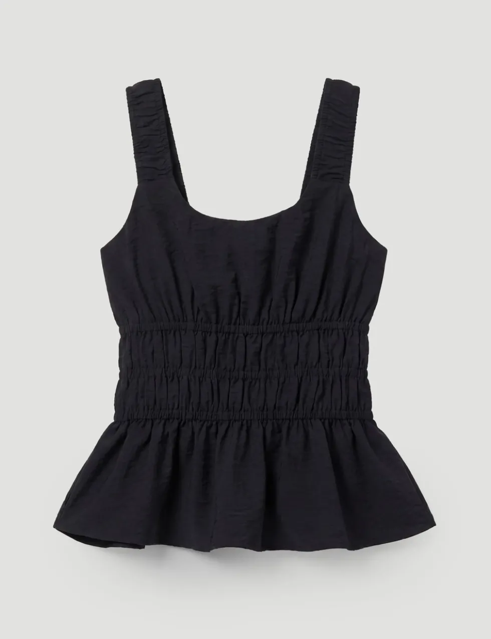 Gathered Straps Peplum Top