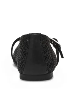 Gayla Buckle Woven Flat Pumps