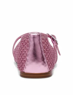 Gayla Buckle Woven Flat Pumps