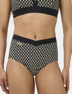 Geometric High Waisted Bikini Bottoms