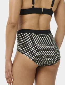 Geometric High Waisted Bikini Bottoms