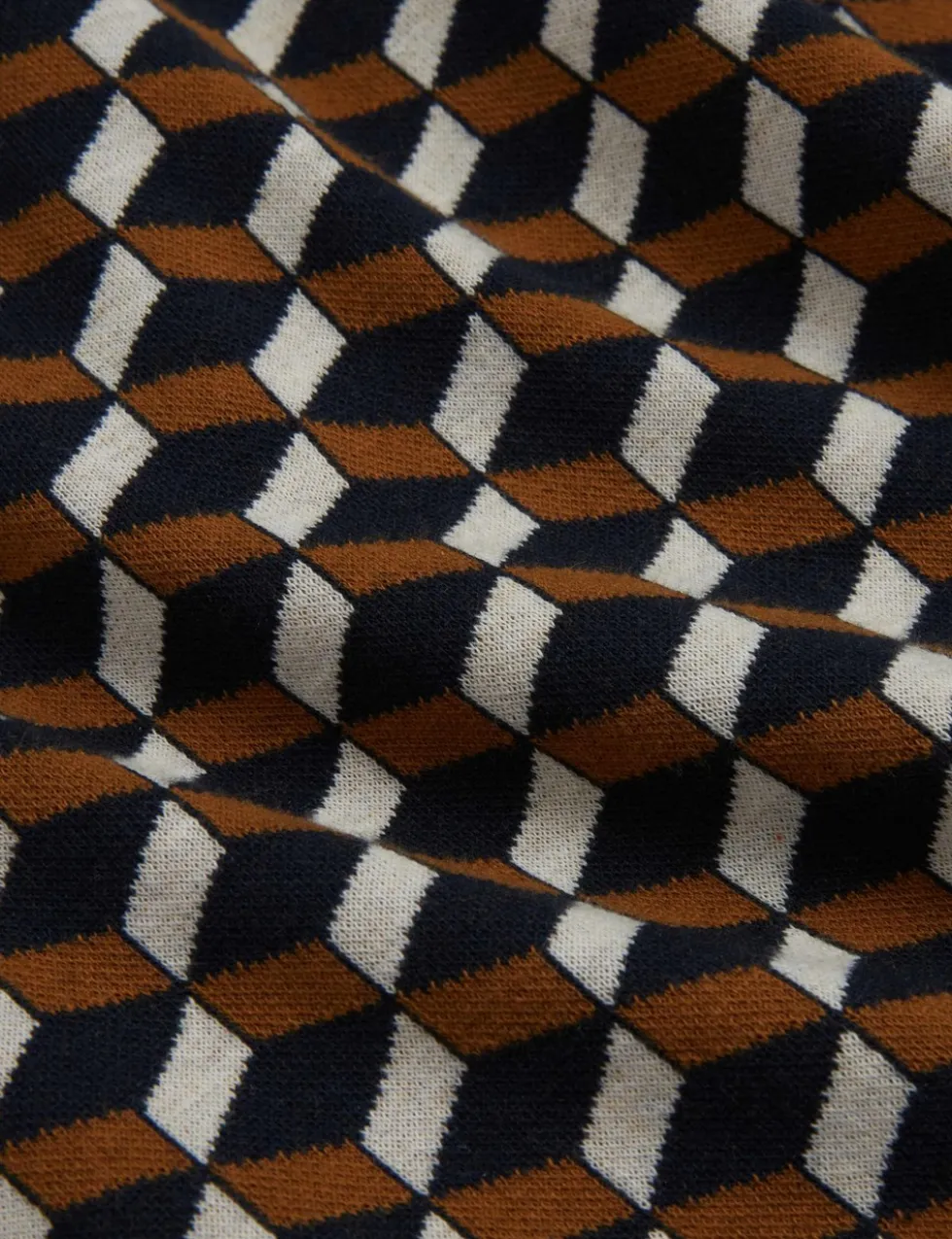 Geometric Jacquard Polo Shirt