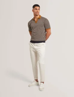 Geometric Jacquard Polo Shirt