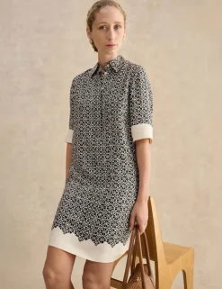 Geometric Mini Shift Dress