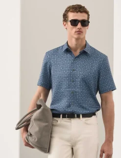 Geometric Print Short Sleeve Shirt