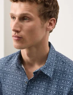 Geometric Print Short Sleeve Shirt