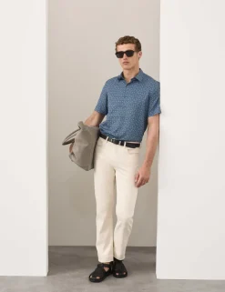 Geometric Print Short Sleeve Shirt