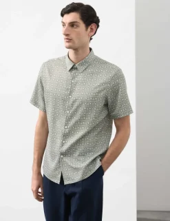 Geometric Print Short Sleeve Shirt