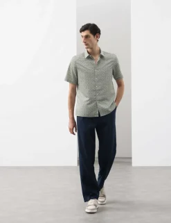 Geometric Print Short Sleeve Shirt