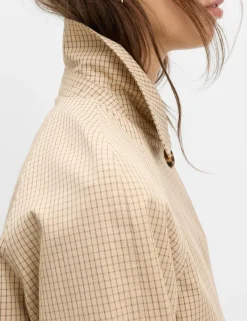 Gingham Button Through Short Jacket