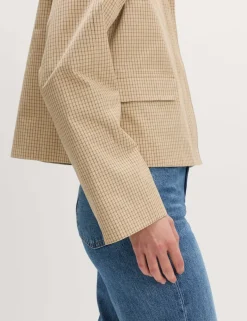 Gingham Button Through Short Jacket