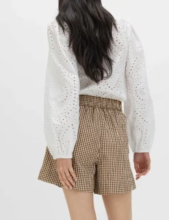 Gingham High Waisted Shorts