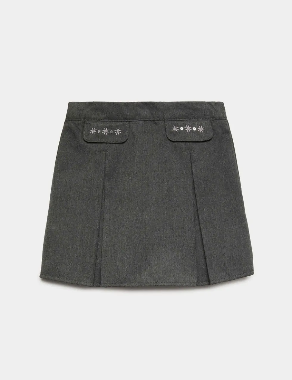 Girls' Embroidered School Skirt (2-18 Yrs)