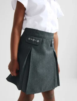 Girls' Embroidered School Skirt (2-18 Yrs)