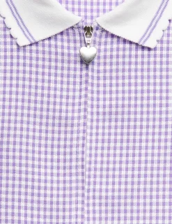 Girls' Gingham School Playsuit (2-14 Yrs)