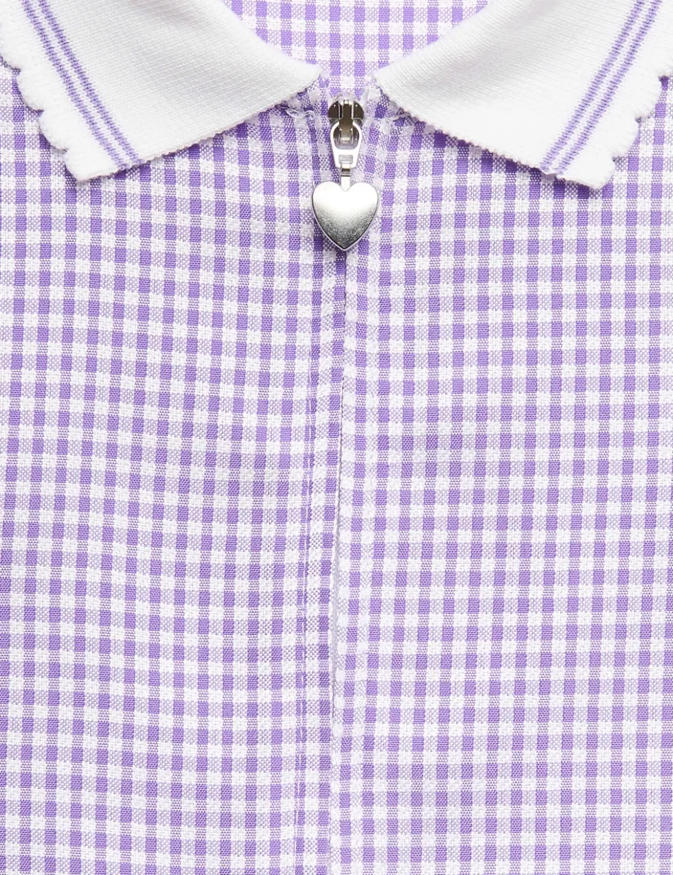 Girls' Gingham School Playsuit (2-14 Yrs)