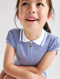 Girls' Gingham School Playsuit (2-14 Yrs)