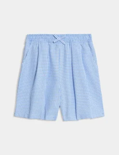 Girls' Gingham School Shorts (3-14 Yrs)