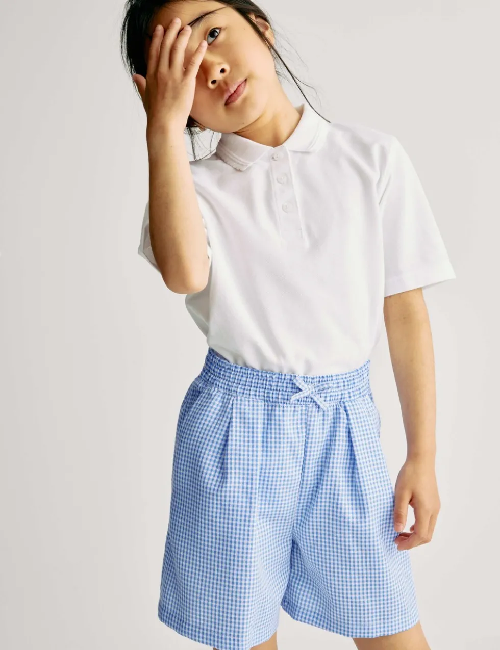 Girls' Gingham School Shorts (3-14 Yrs)