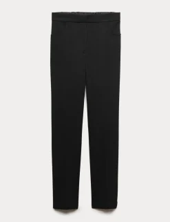 Girls High Waist Skinny School Trousers (9-18 Yrs)