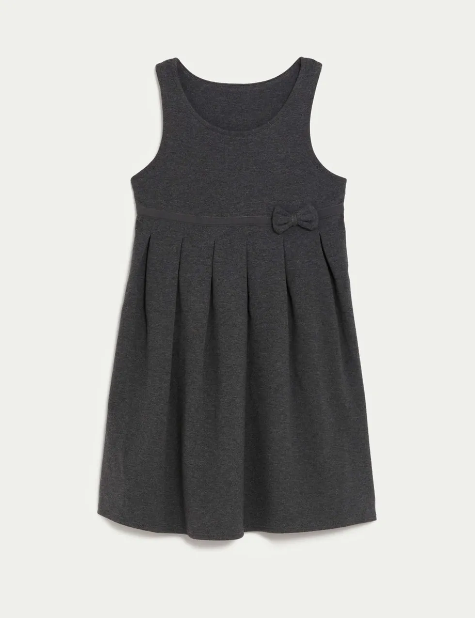 Girls' Jersey Bow School Pinafore (2-12 Yrs)