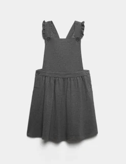 Girls' Jersey Frilled School Pinafore (2-12 Yrs)