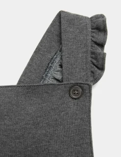 Girls' Jersey Frilled School Pinafore (2-12 Yrs)