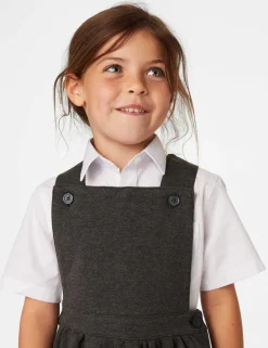 Girls' Jersey School Pinafore (2-12 Yrs)