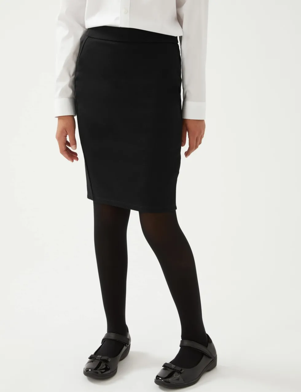 Girls Long Tube School Skirt (9-18 Yrs)