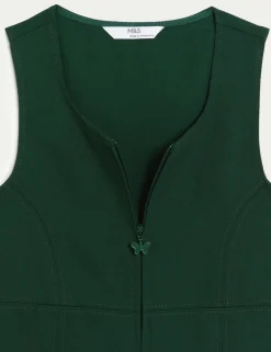 Girls' Pleated School Pinafore (2-12 Yrs)