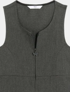 Girls' Pleated School Pinafore (2-12 Yrs)