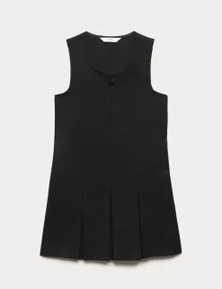Girls' Pleated School Pinafore (2-12 Yrs)
