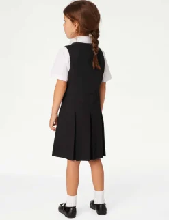 Girls' Pleated School Pinafore (2-12 Yrs)