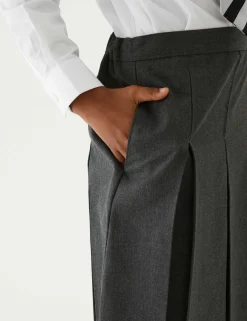 Girls' Plus Fit Permanent Pleats School Skirt (2-18 Yrs)