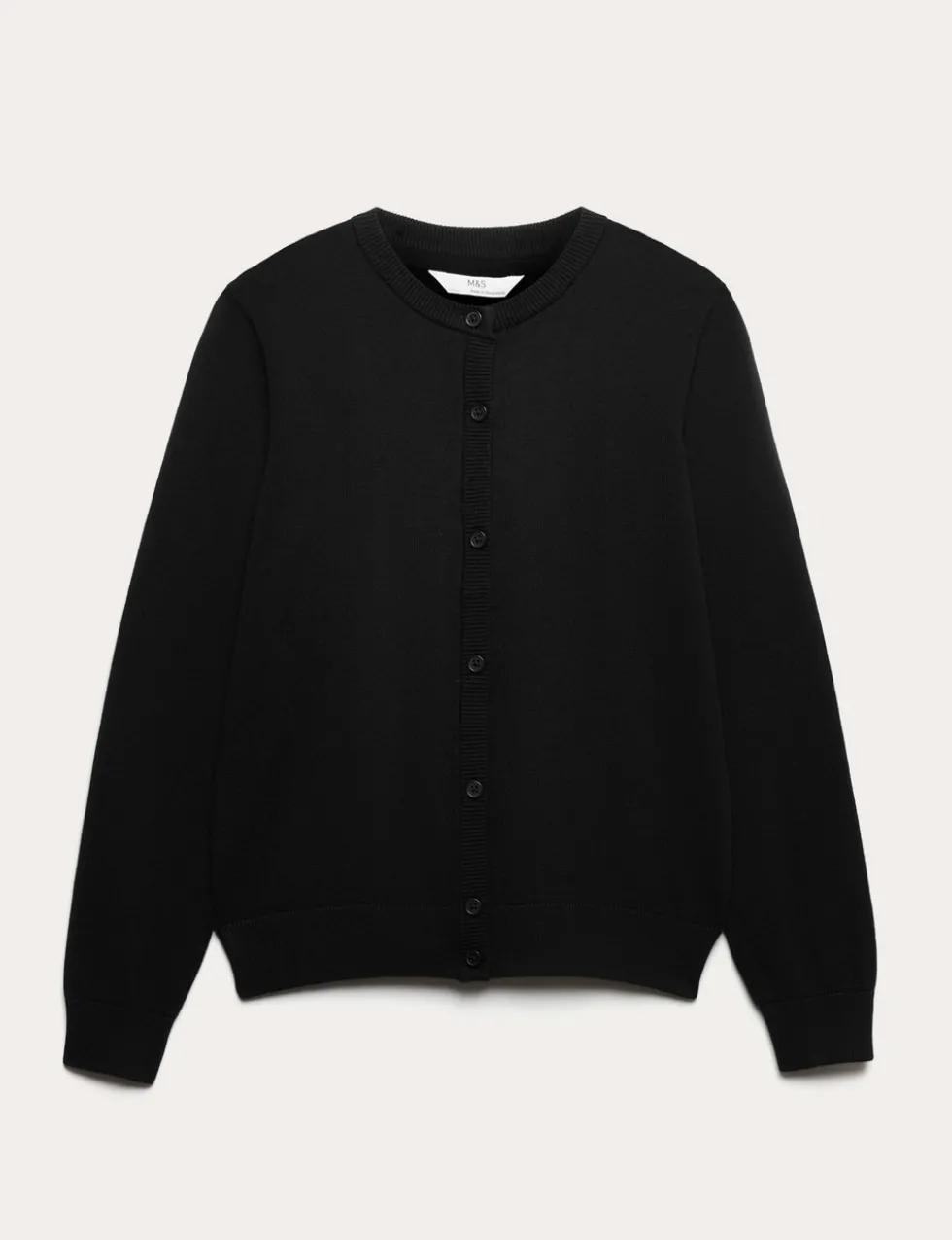 Girls' Pure Cotton School Cardigan (9-18 Yrs)