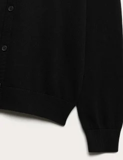 Girls' Pure Cotton School Cardigan (9-18 Yrs)
