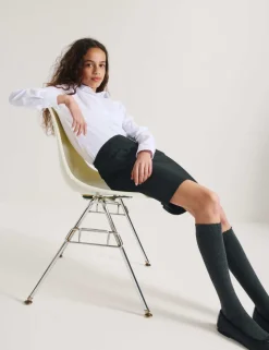 Girls' Short Pencil School Skirt (9-16 Yrs)
