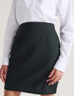 Girls' Short Pencil School Skirt (9-16 Yrs)