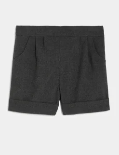 Girls' Turn Up School Shorts (2-16 Yrs)