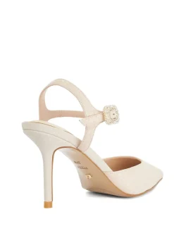 Glitter Stiletto Heel Ankle Strap Court Shoes