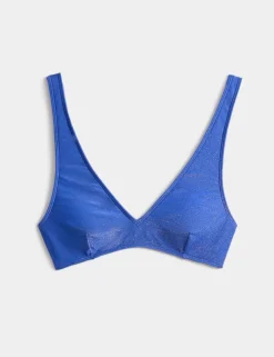 Glitter V-Neck Bikini Top